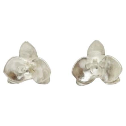 Dolores Ortega Orchideen-Ohrringe aus Sterlingsilber im Angebot