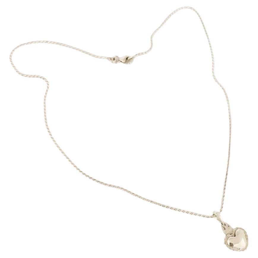 Dolores Ortega Sacred Heart Pendant Necklace in 925 Sterling Silver