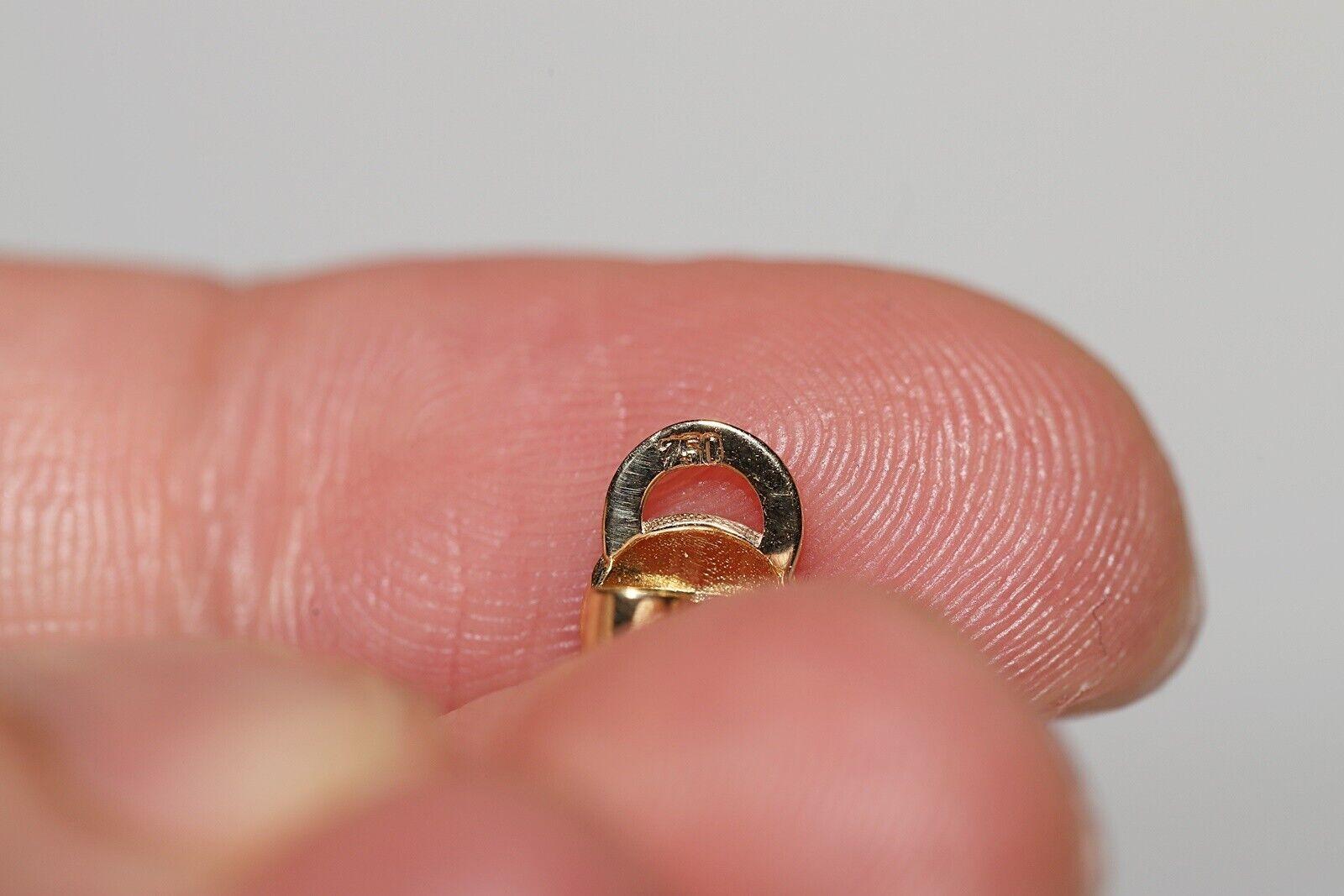 Nuevo Pendiente de oro de 18 quilates con diamantes naturales talla rosa decorado con pájaros en venta 6