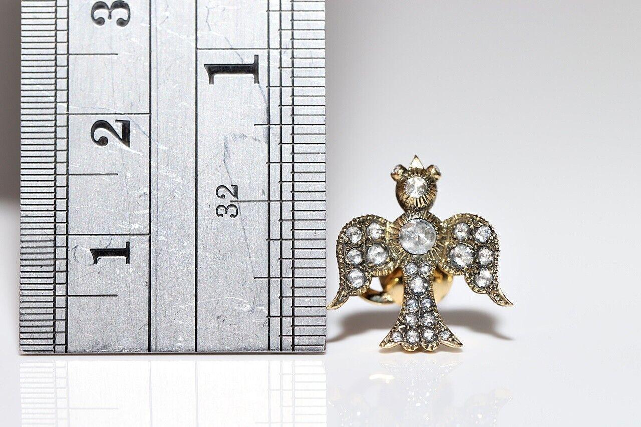 New Handmade 18k Gold Natural Rose Cut Diamond Decorated Bird Earring Neuf - En vente à Fatih/İstanbul, 34