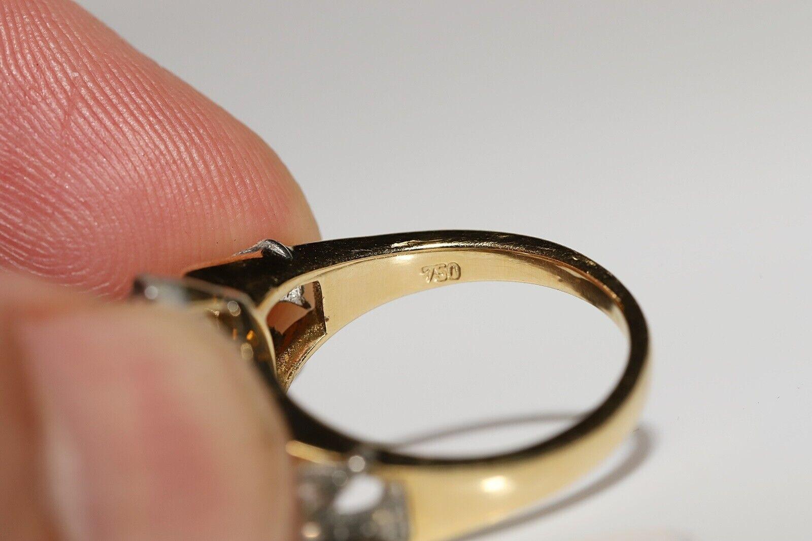 Nuevo Anillo de Gota Decorado con Diamantes Naturales de Plata Superior al Oro de 18k Hecho a Mano en Nuevo estado para la venta en Fatih/İstanbul, 34