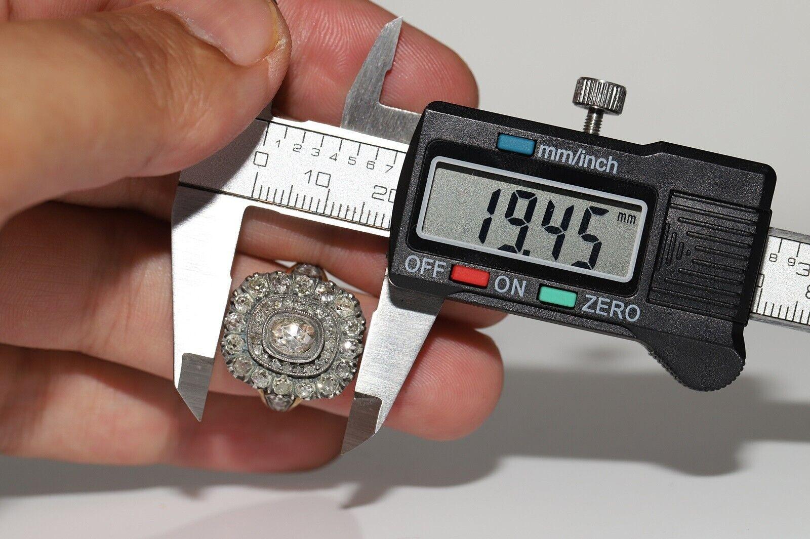 Nuovo Anello forte decorato con diamanti naturali, fatto a mano, in oro 18k e argento, A. Silver in vendita 5