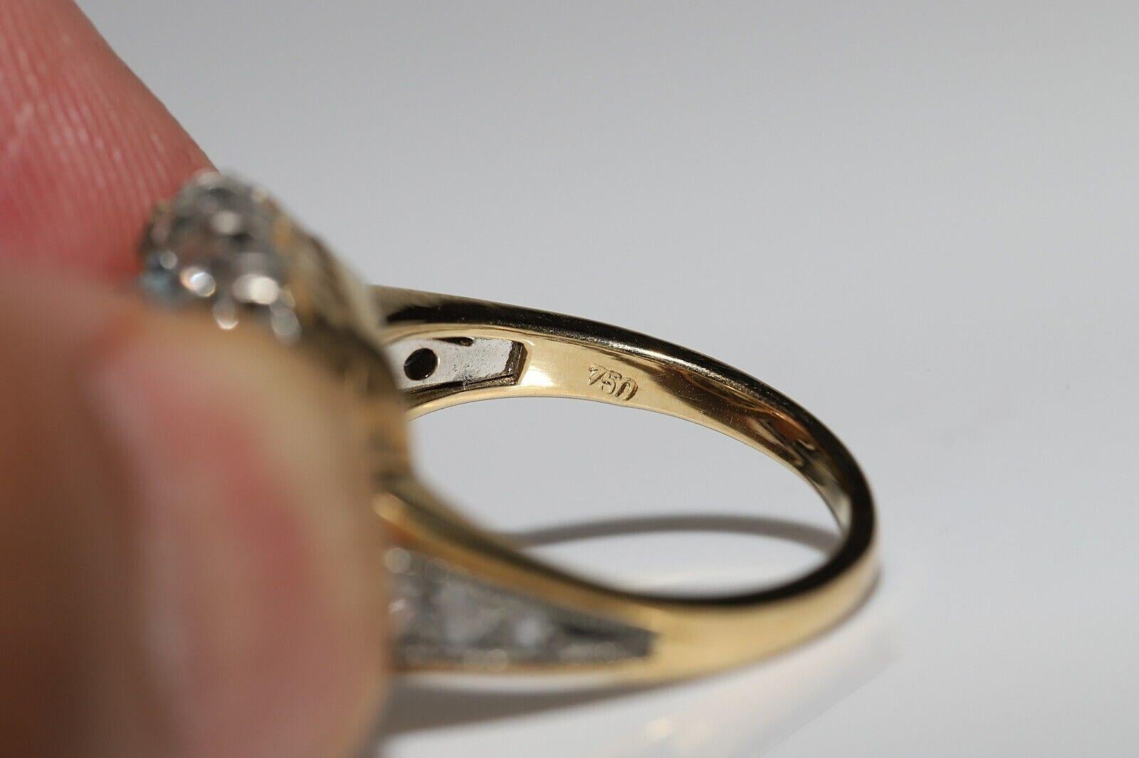 Nuovo Anello forte decorato con diamanti naturali, fatto a mano, in oro 18k e argento, A. Silver in vendita 7