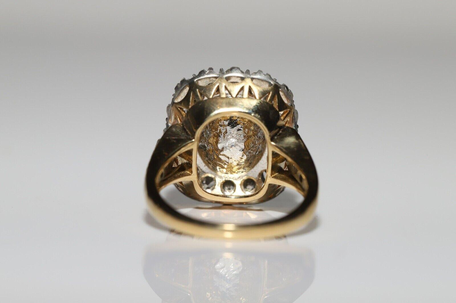 Nuovo Anello forte decorato con diamanti naturali, fatto a mano, in oro 18k e argento, A. Silver in vendita 1