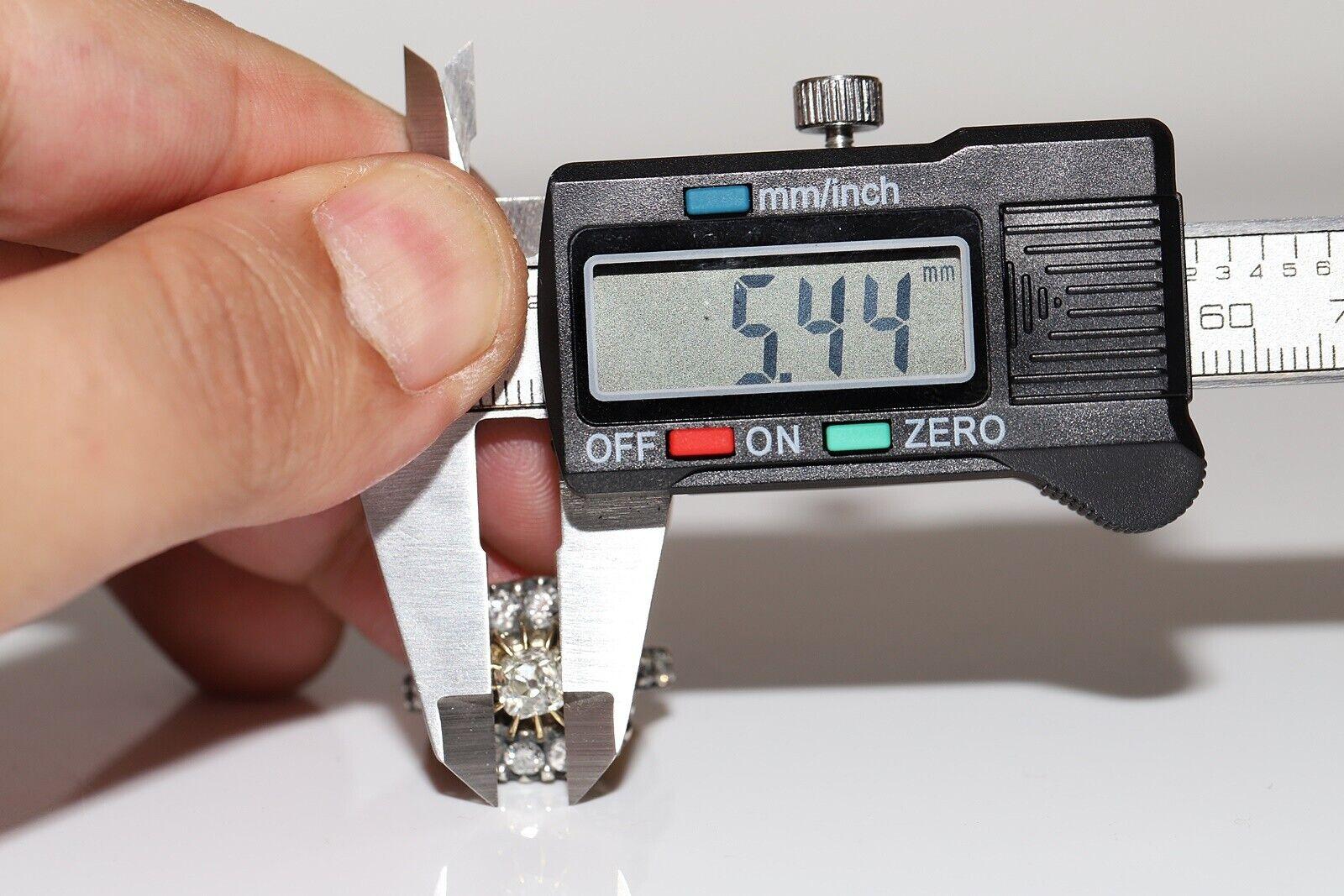 Neuer handgefertigter 18 Karat Gold Top Silber Natürlicher Altschliff Diamant Dekorierter Ring im Angebot 6