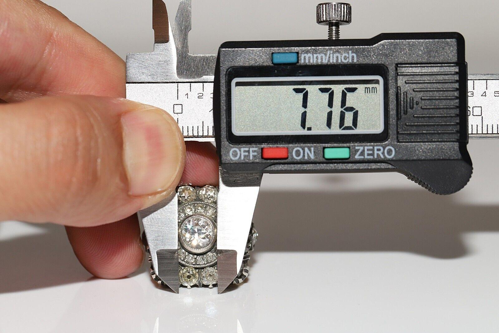 New Handmade 18k Gold Top Silver Natural Old Cut Diamond dekoriert starken Ring im Angebot 1