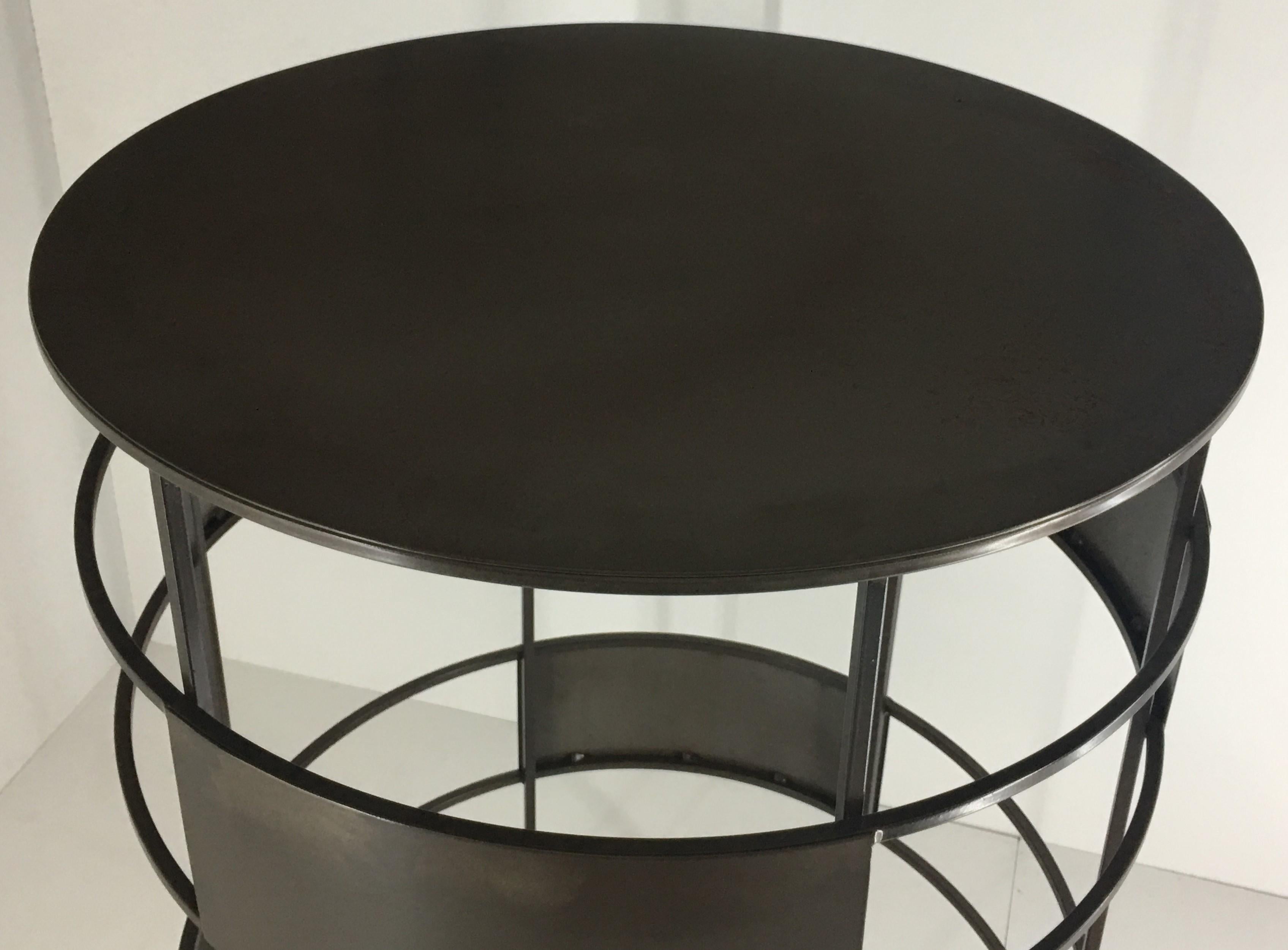 Modern New Handmade Bistro High Table in Wrought Iron, Customizable For Sale