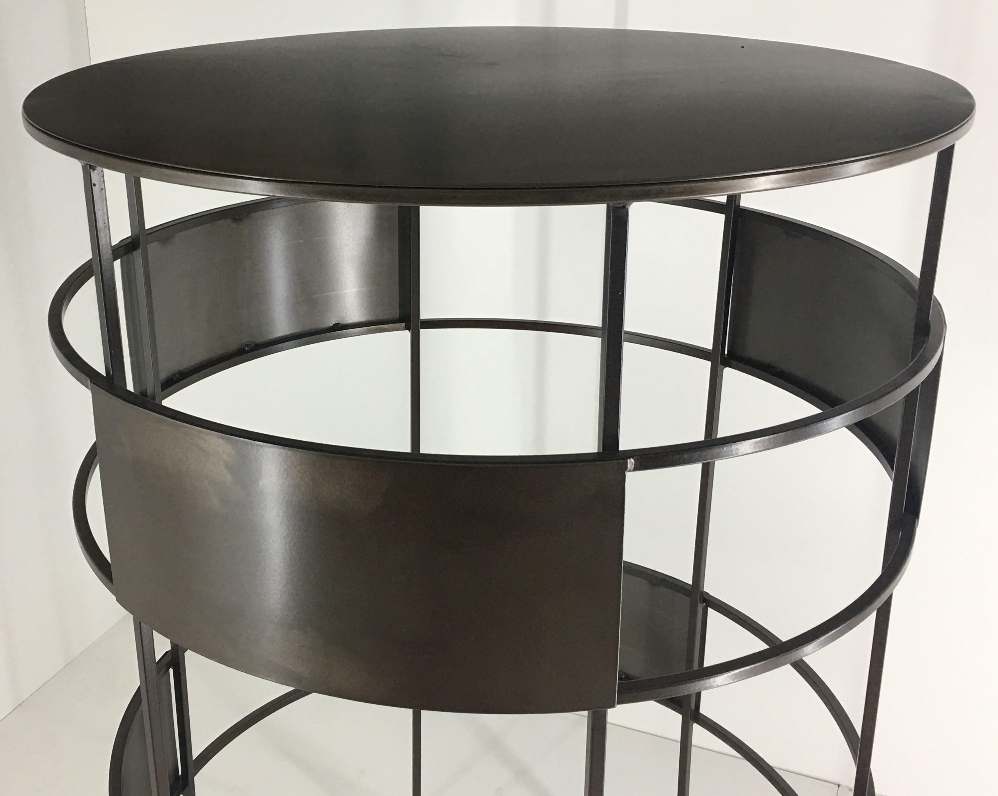 Spanish New Handmade Bistro High Table in Wrought Iron, Customizable For Sale