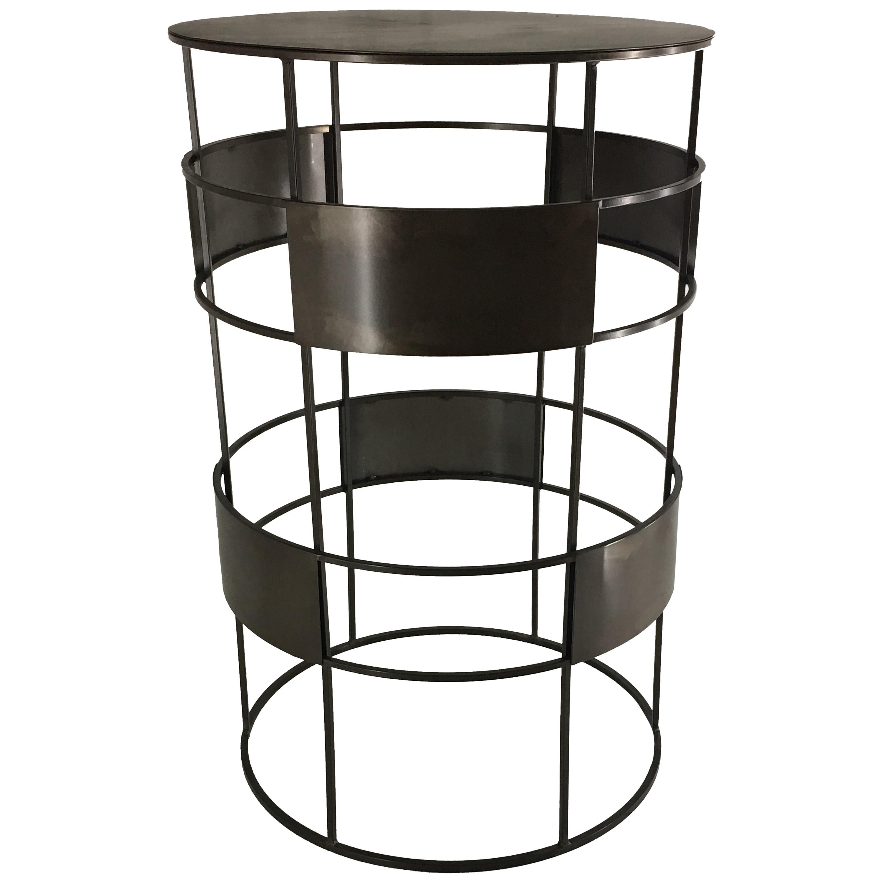 New Handmade Bistro High Table in Wrought Iron, Customizable For Sale
