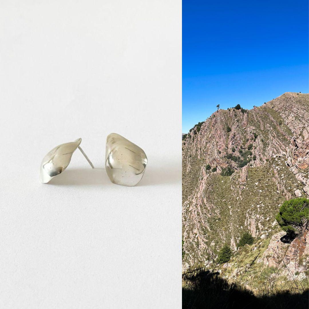 Dolores Ortega Cumbre Earrings in 925 Sterling Silver In New Condition For Sale In Pigüé, AR
