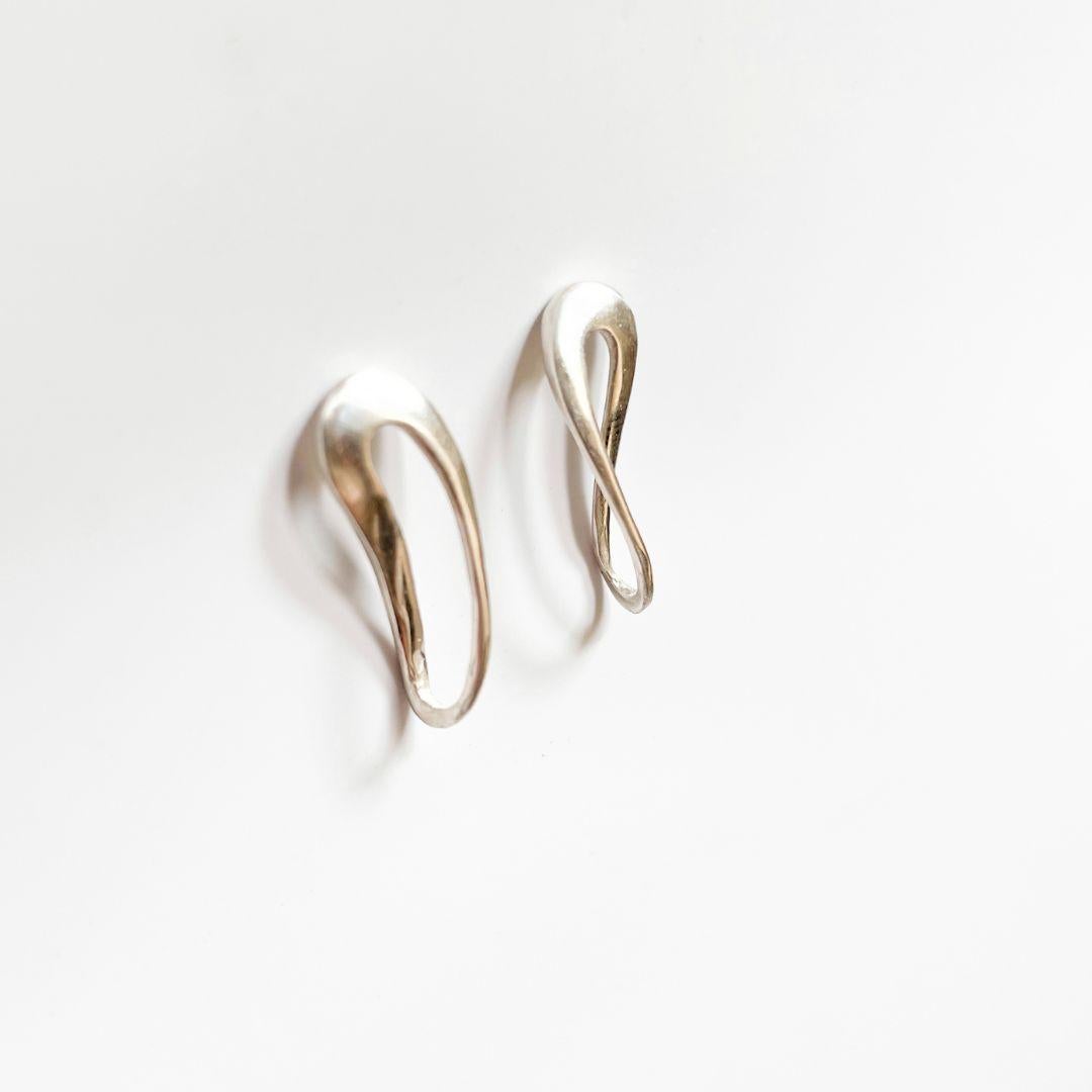 Dolores Ortega Gota Earrings in 925 Sterling Silver In New Condition For Sale In Pigüé, AR
