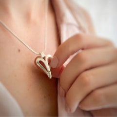 Dolores Ortega Heart Necklace in Sterling Silver