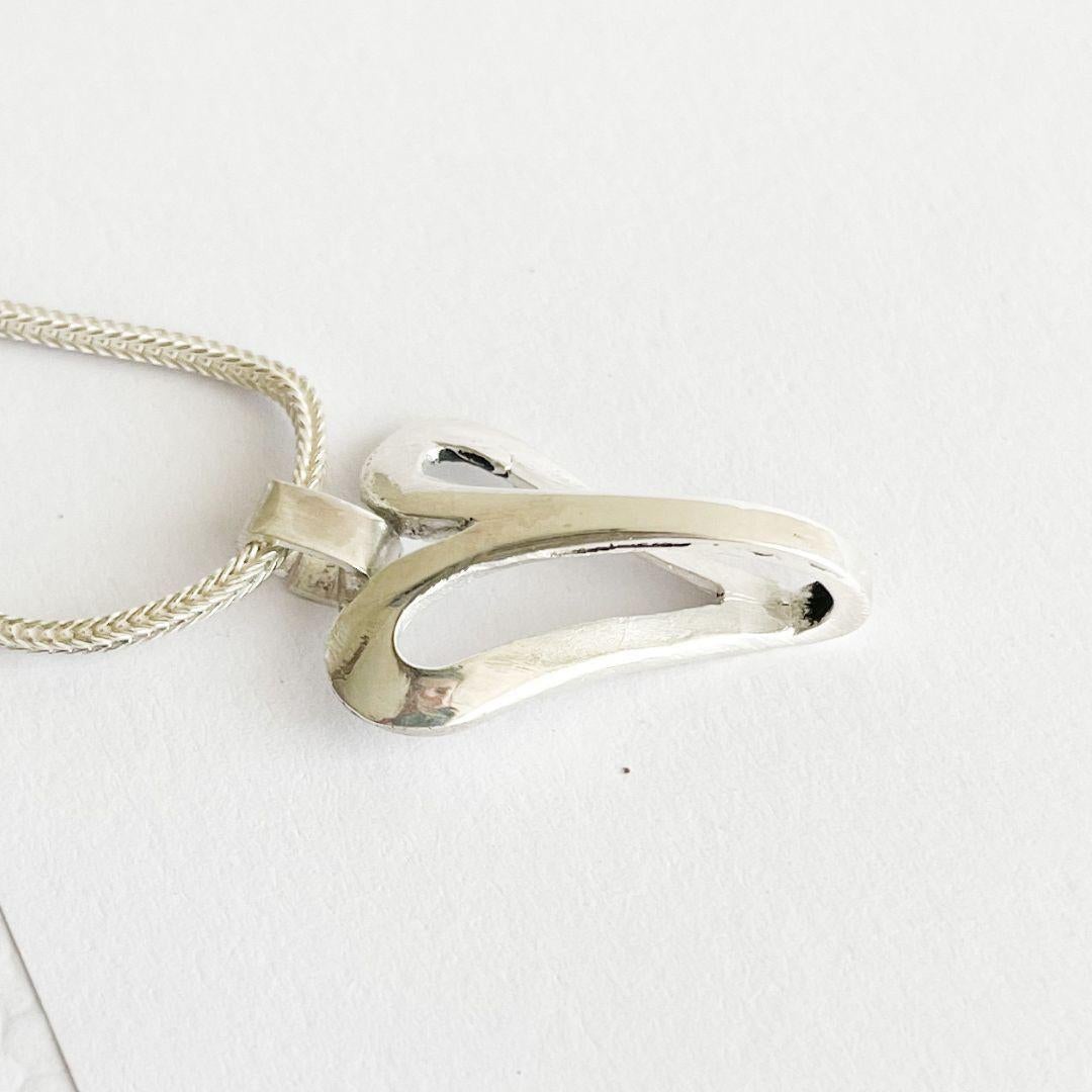 Collana con cuore di Dolores Ortega in argento sterile in vendita 4