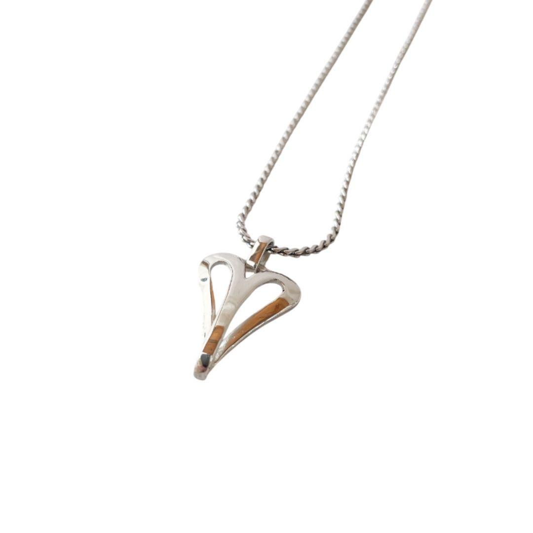 Collana con cuore di Dolores Ortega in argento sterile in vendita 6