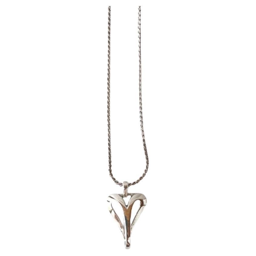 Collana con cuore di Dolores Ortega in argento sterile in vendita 5