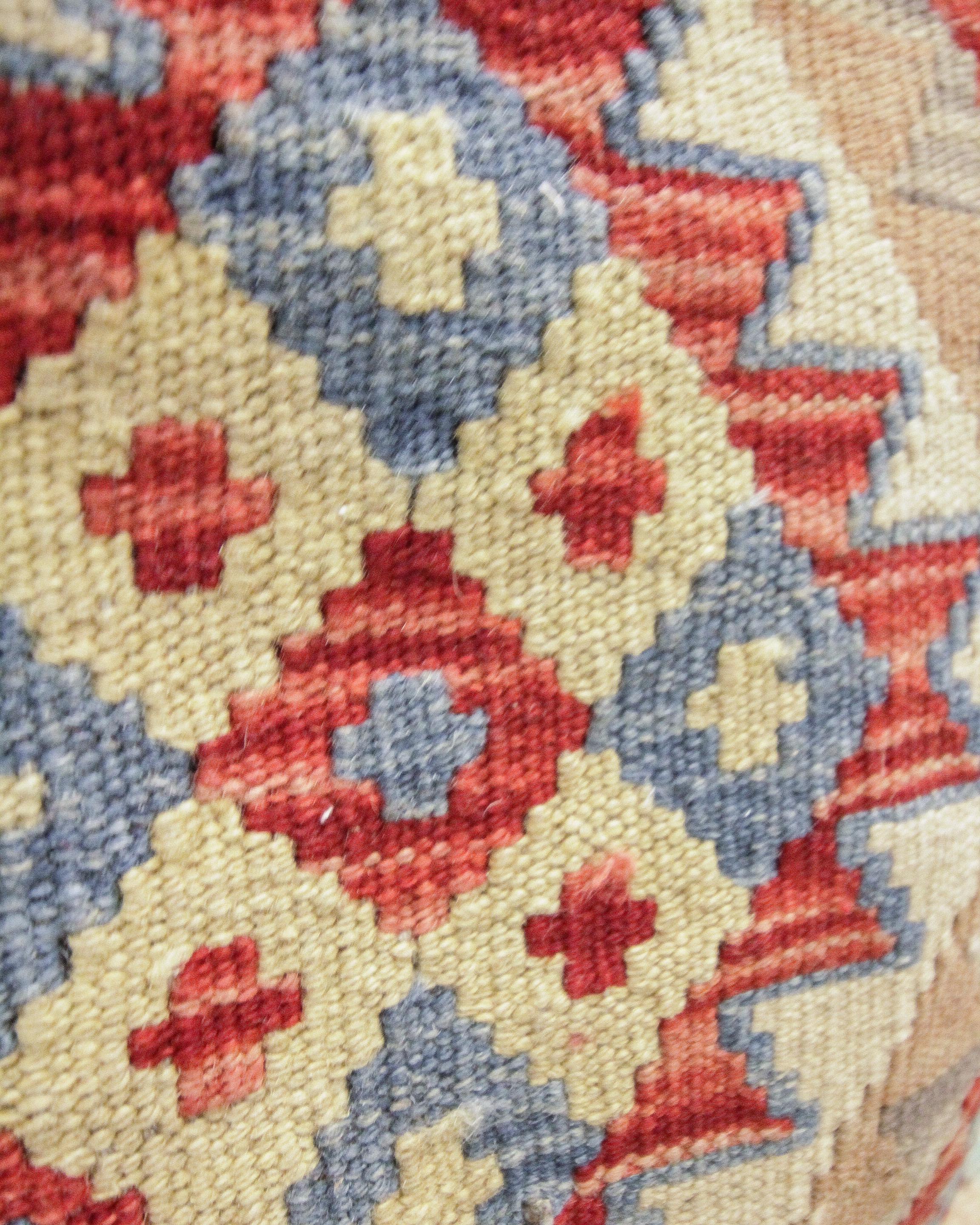Afghan New Handmade Traditional Kilim Cushion Cover Bold Wool Scatter Pillow (Nouvelle housse de coussin Kilim traditionnelle en laine grasse) en vente