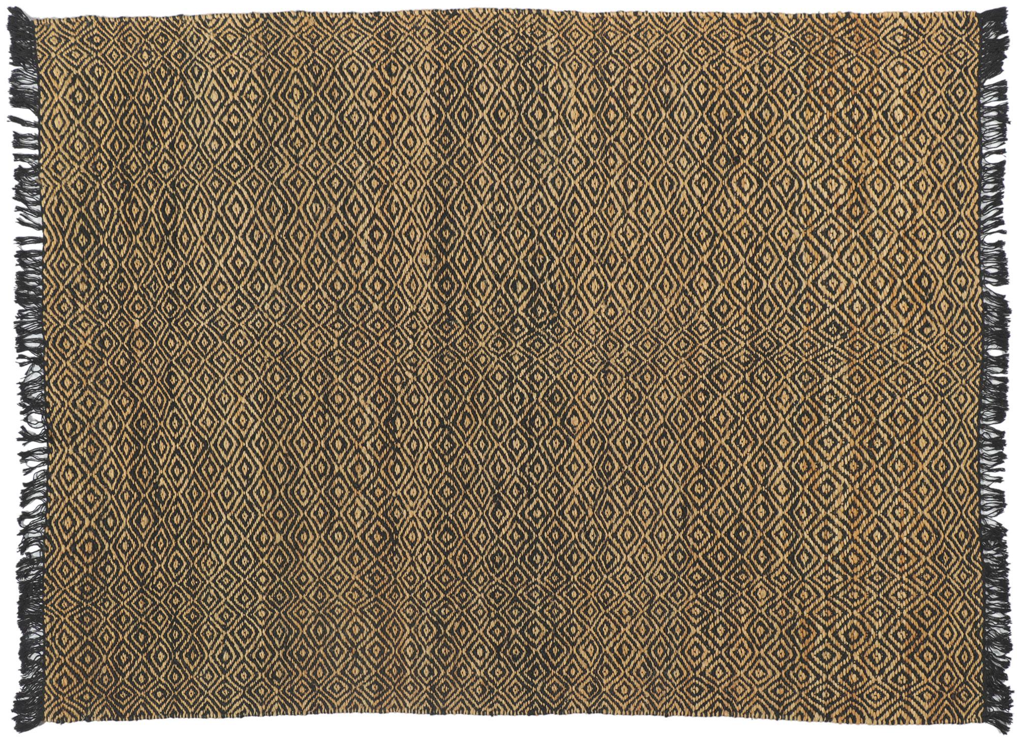 New Handwoven Natural Fiber Jute Rug For Sale 3