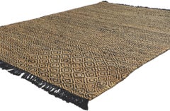 Nouveau Tapis en fibre naturelle de jute tissé à la main