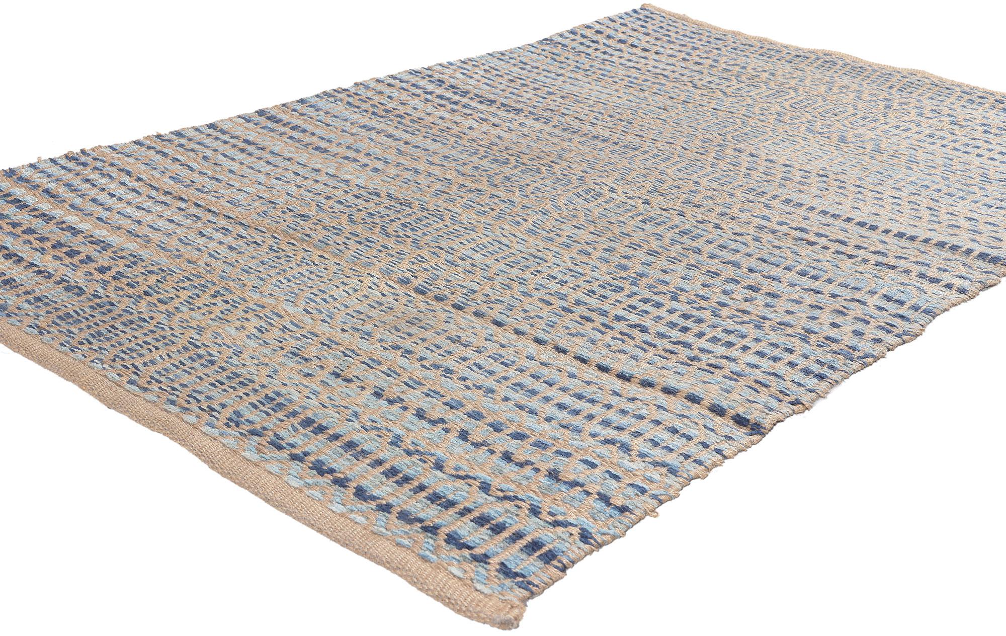78546 Handwoven Natural Fiber Jute Rug, 03'01 x 5'00.
​Emanating refined boho style with incredible detail and texture, this handwoven jute rug is a captivating vision of woven beauty. The geometric design and happy colorway woven into this piece