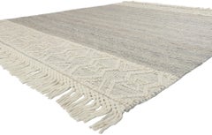 New Handwoven Textured Jute Rug
