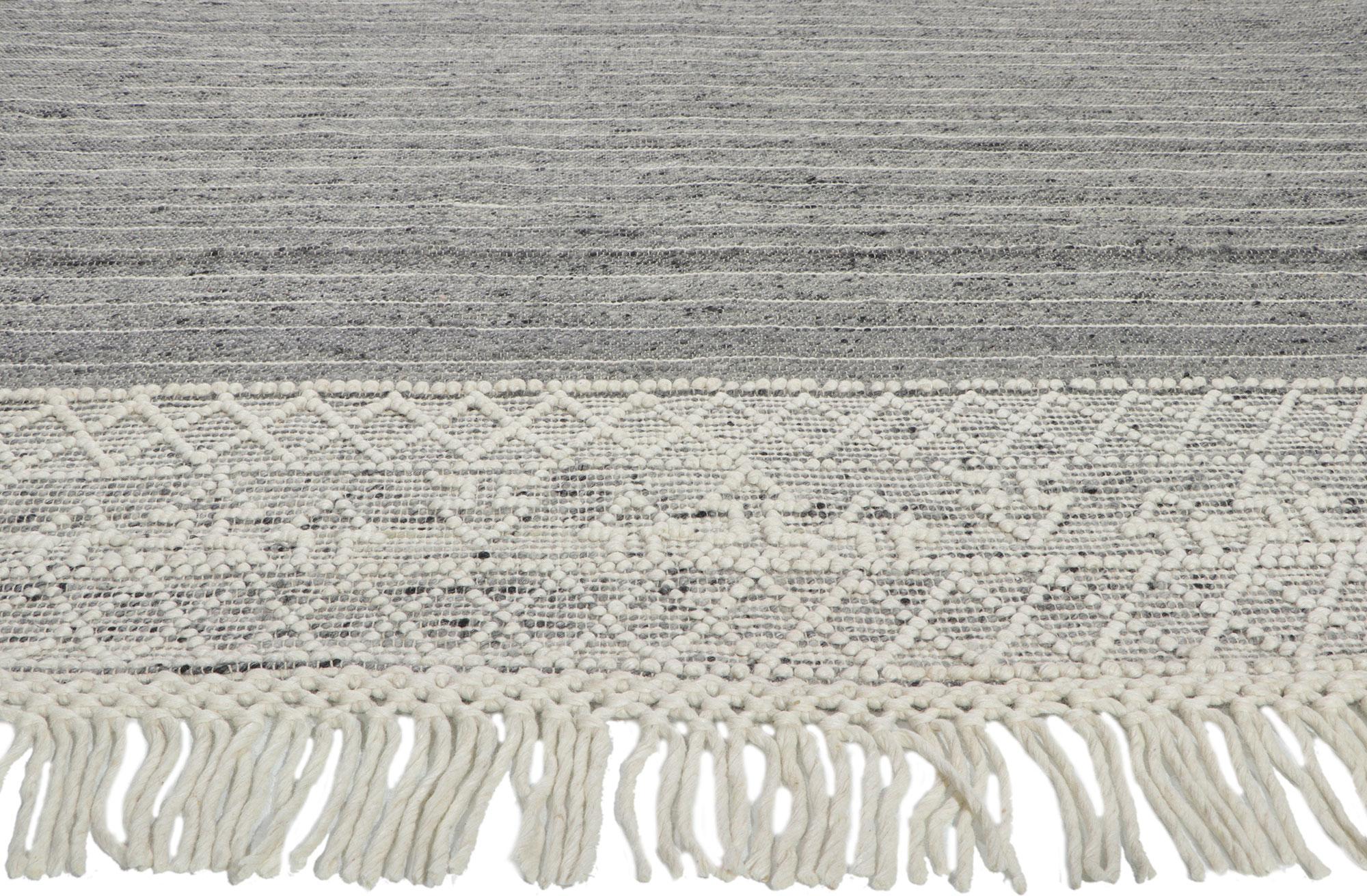 Hand-Woven New Handwoven Textured Jute Rug For Sale