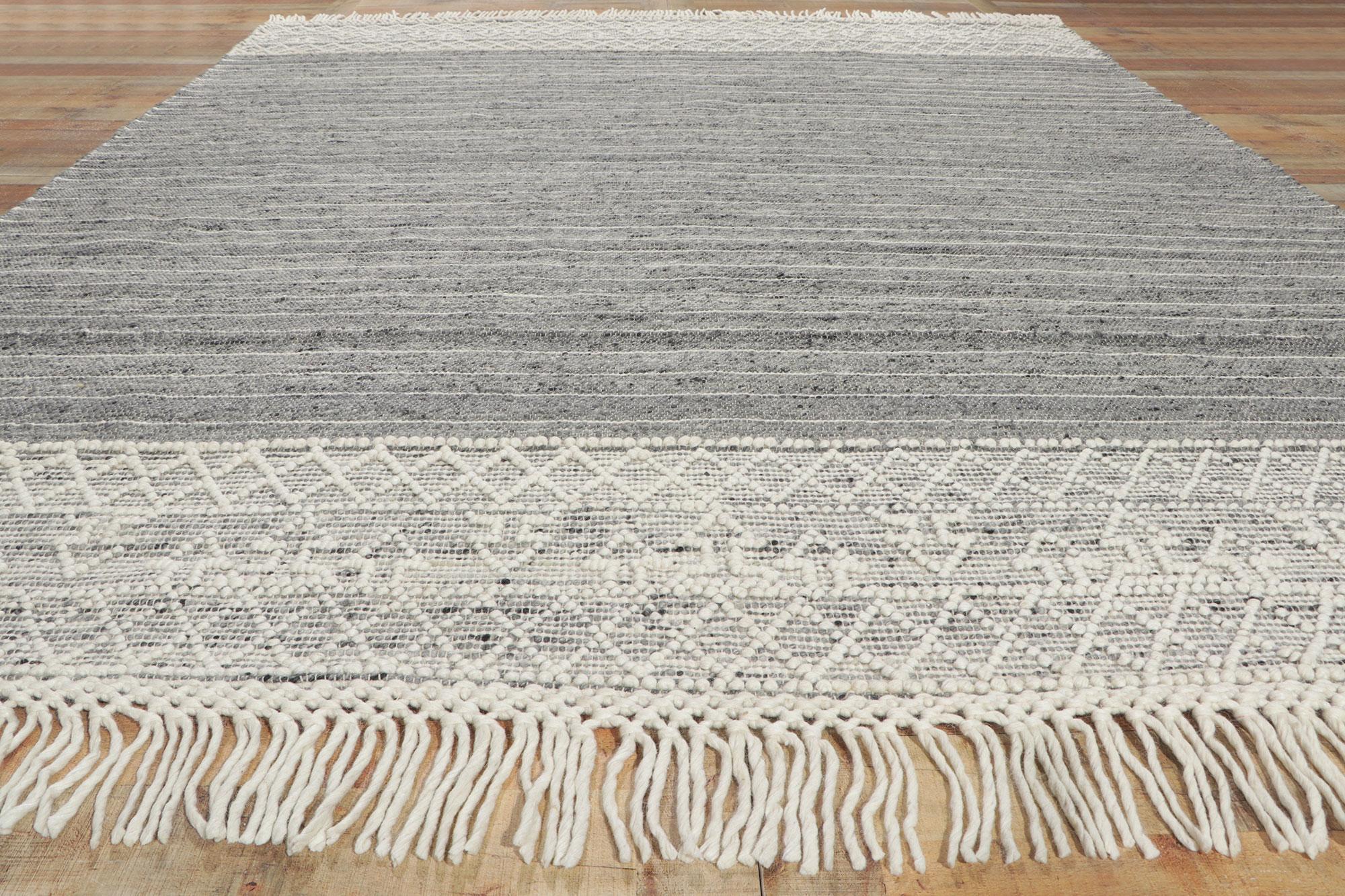 New Handwoven Textured Jute Rug For Sale 1