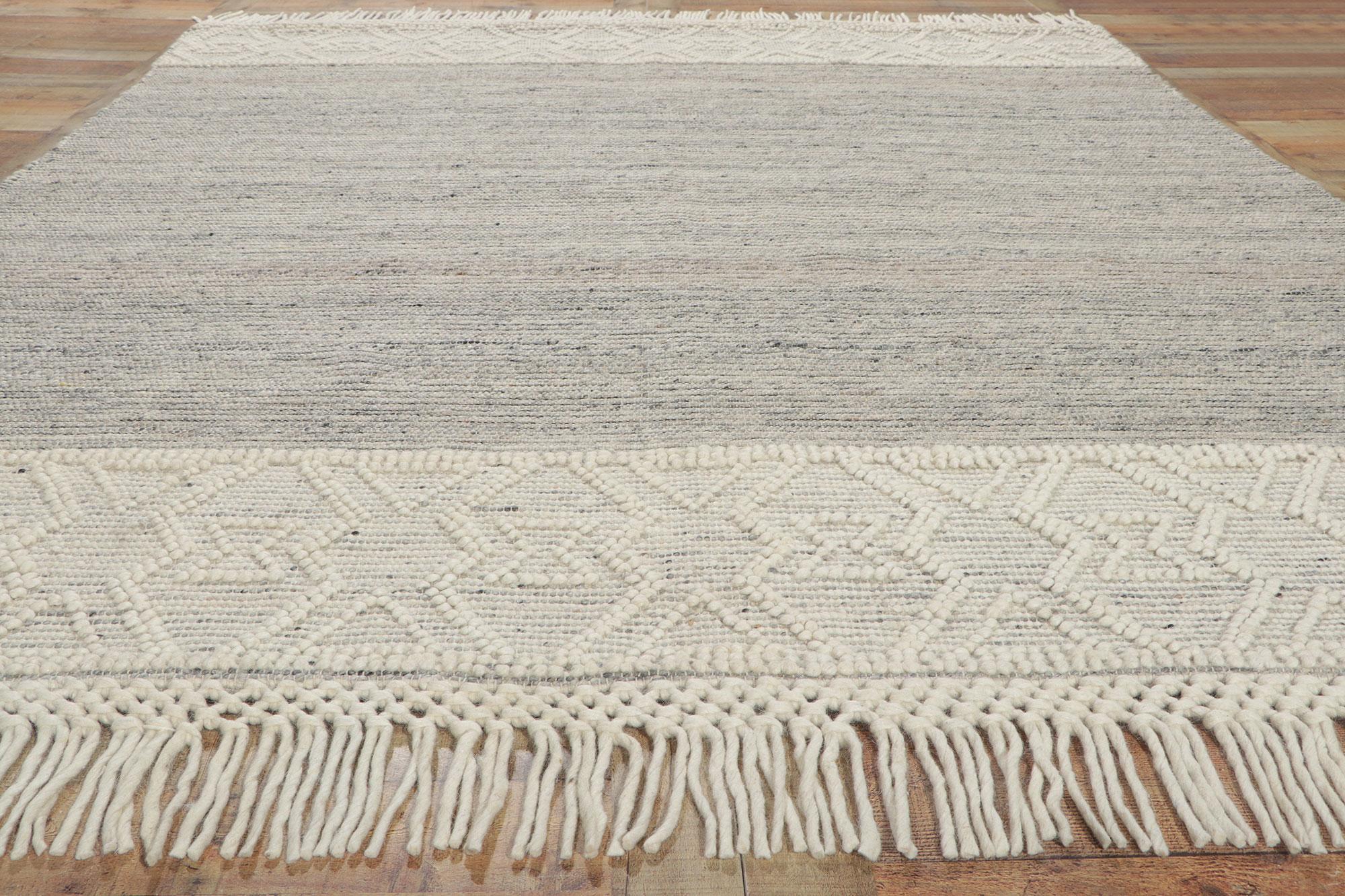 New Handwoven Textured Jute Rug For Sale 1