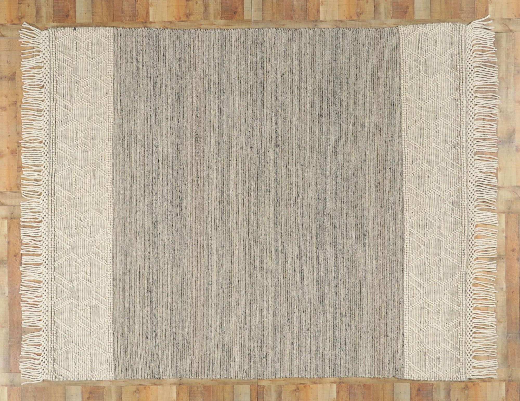 New Handwoven Textured Jute Rug For Sale 2