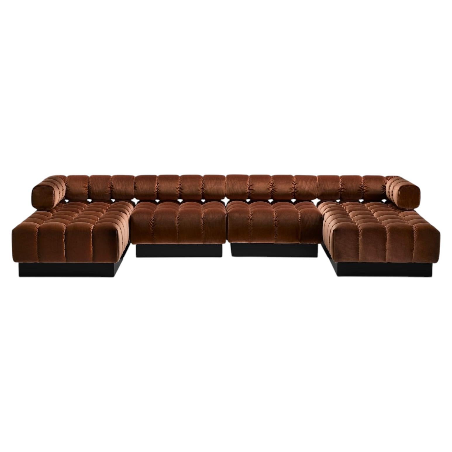 New Harvey Probber Deep Tuft Modular Sofa in STOCK