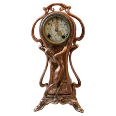 New Haven Clock Co. Orologio da tavolo in stile Art Nouveau