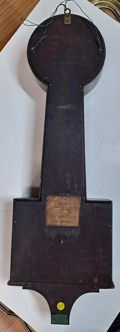 New Haven Clock Co Banjo Clock With Reverse Painted Glass and Mahogany Case