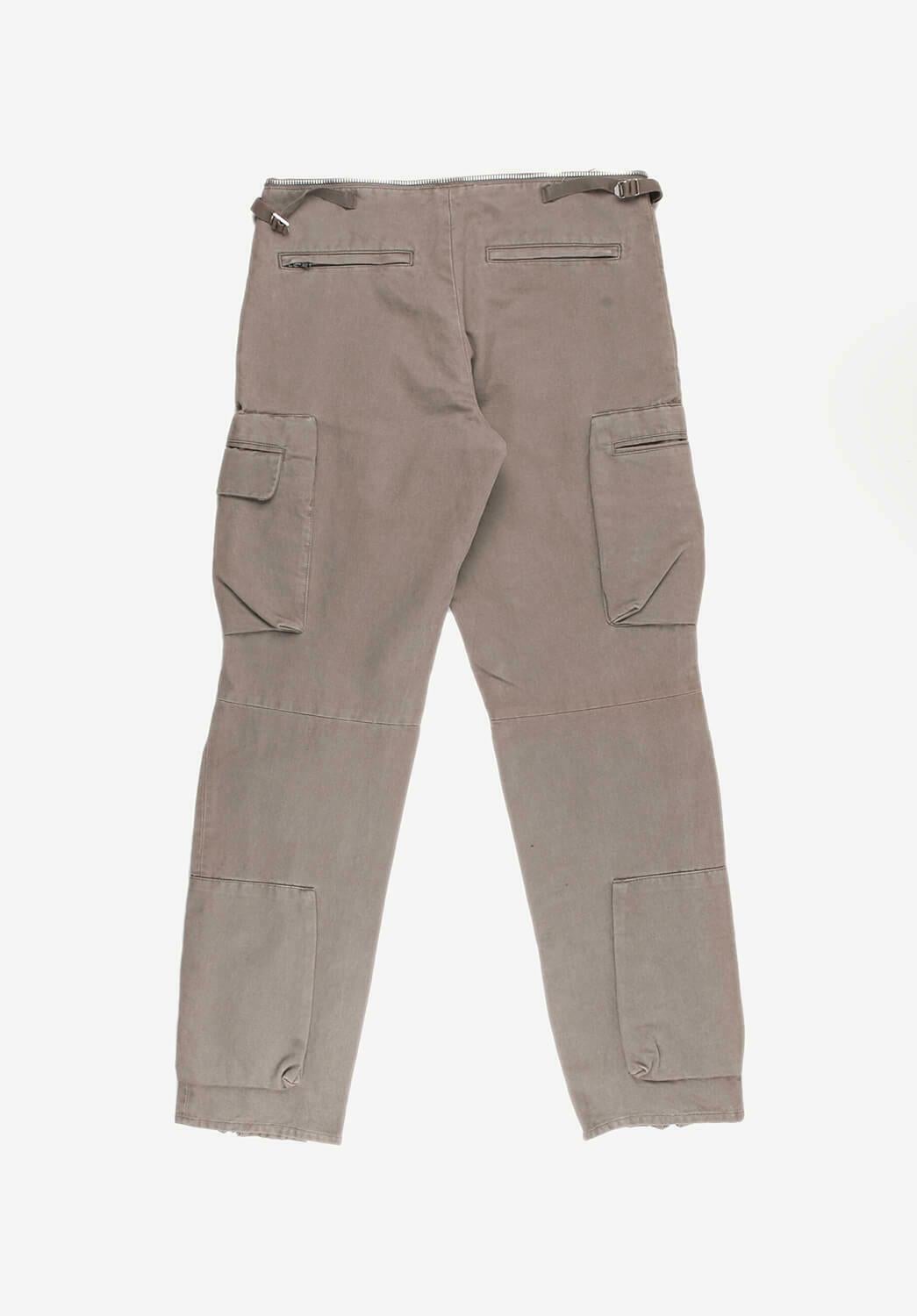 Neu Helmut Lang Multipockets Cargo Flight Herrenhose mit Reißverschluss Größe 50 (Grau) im Angebot