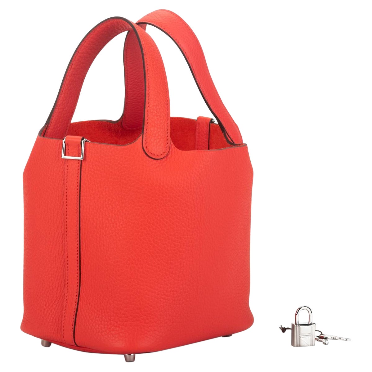 New Hermès 18cm Rose Texas Picotin in Box