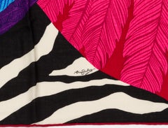 New Hermes 54" Cashmere Zebra Pegasus Shawl in Box