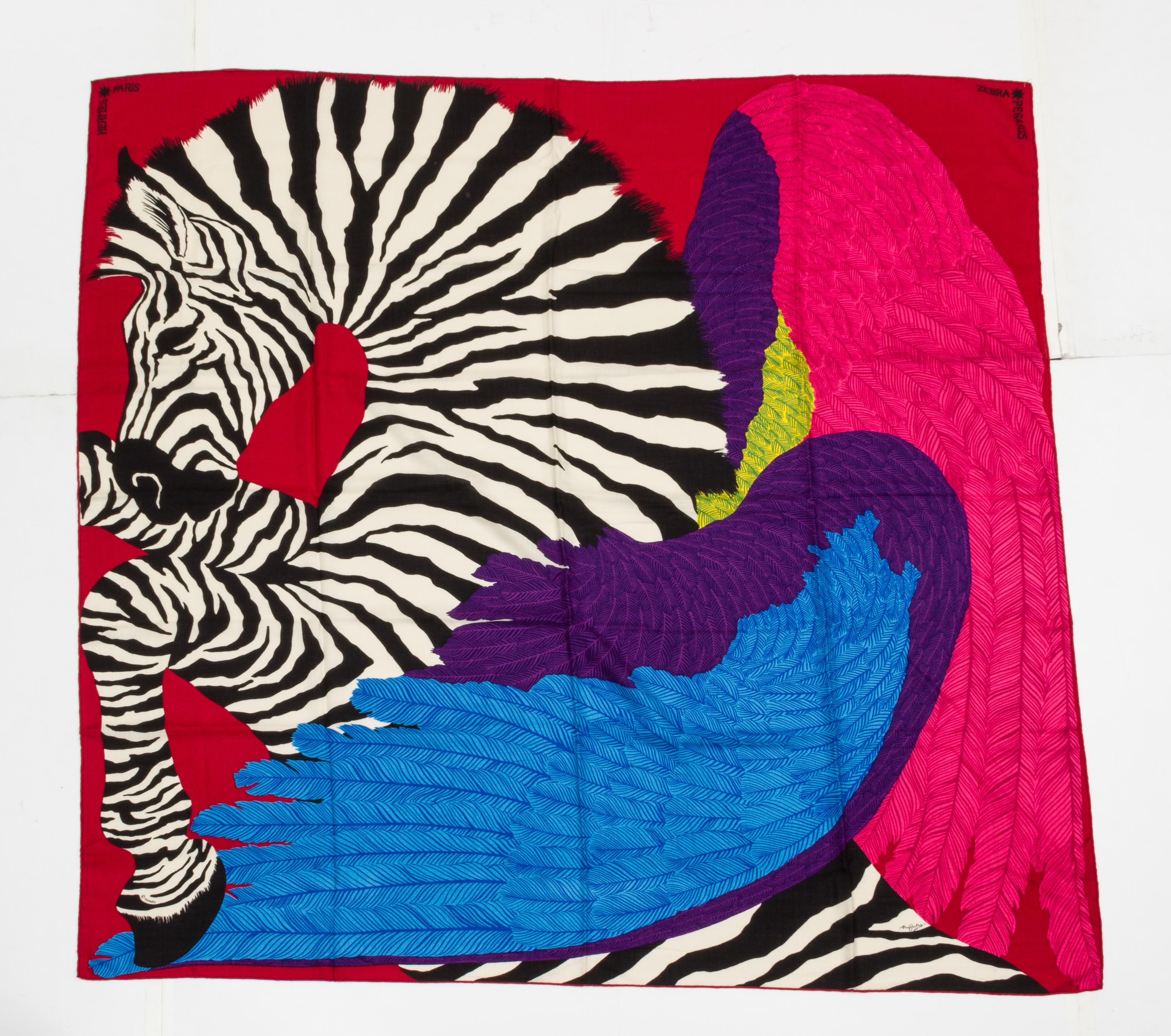 hermes zebra pegasus scarf