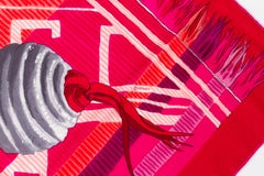 New Hermès 55" Cashmere Lujo Criollo Shawl in Box