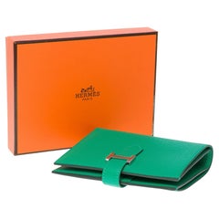 New Hermès Béarn Compact Wallet in Mint green Mysore goatskin , PHW