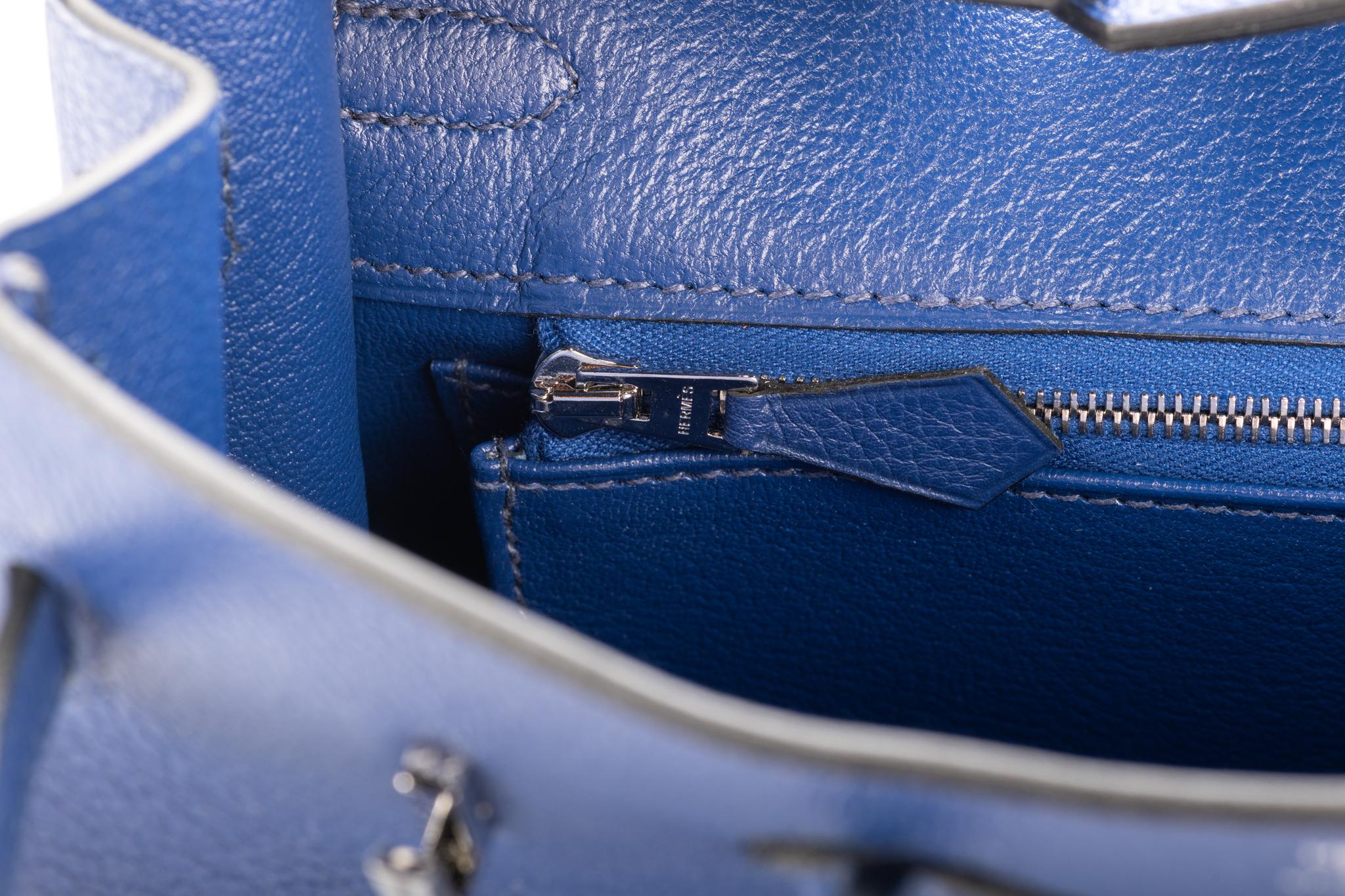 New Hermes Birkin 25 Blue Sapphir Bag 8