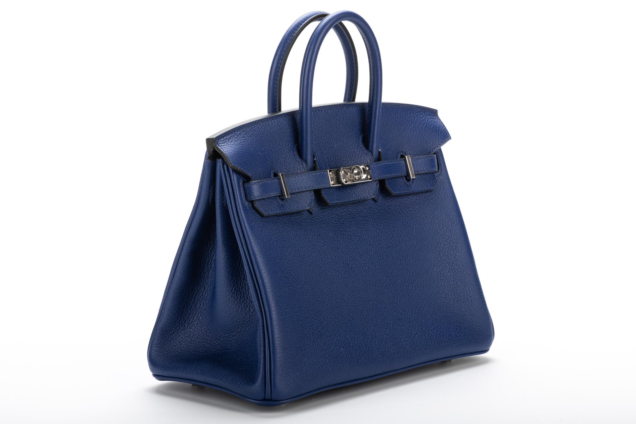 New Hermes Birkin 25 Blue Sapphir Bag 2