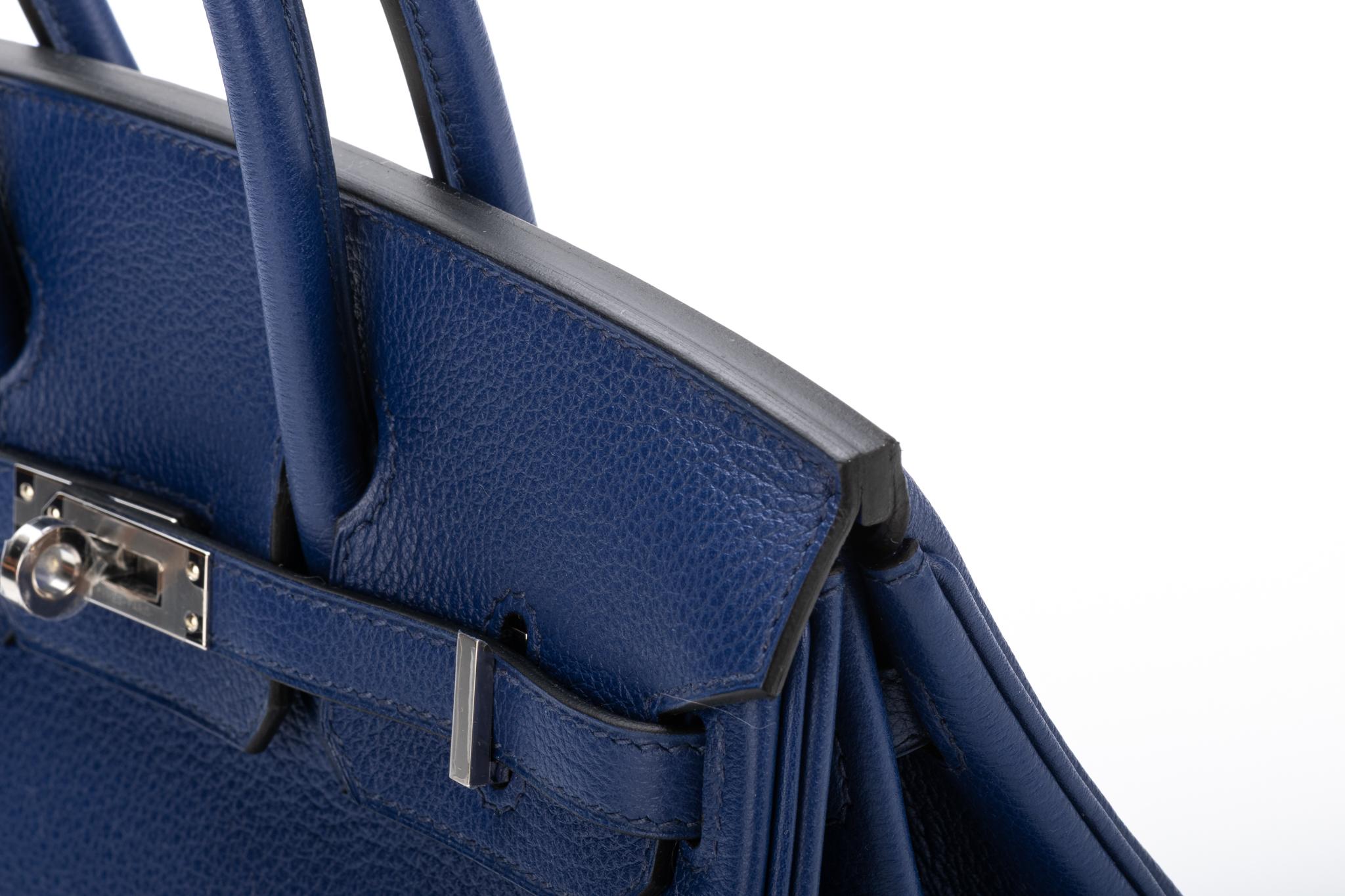 New Hermes Birkin 25 Blue Sapphir Bag 5