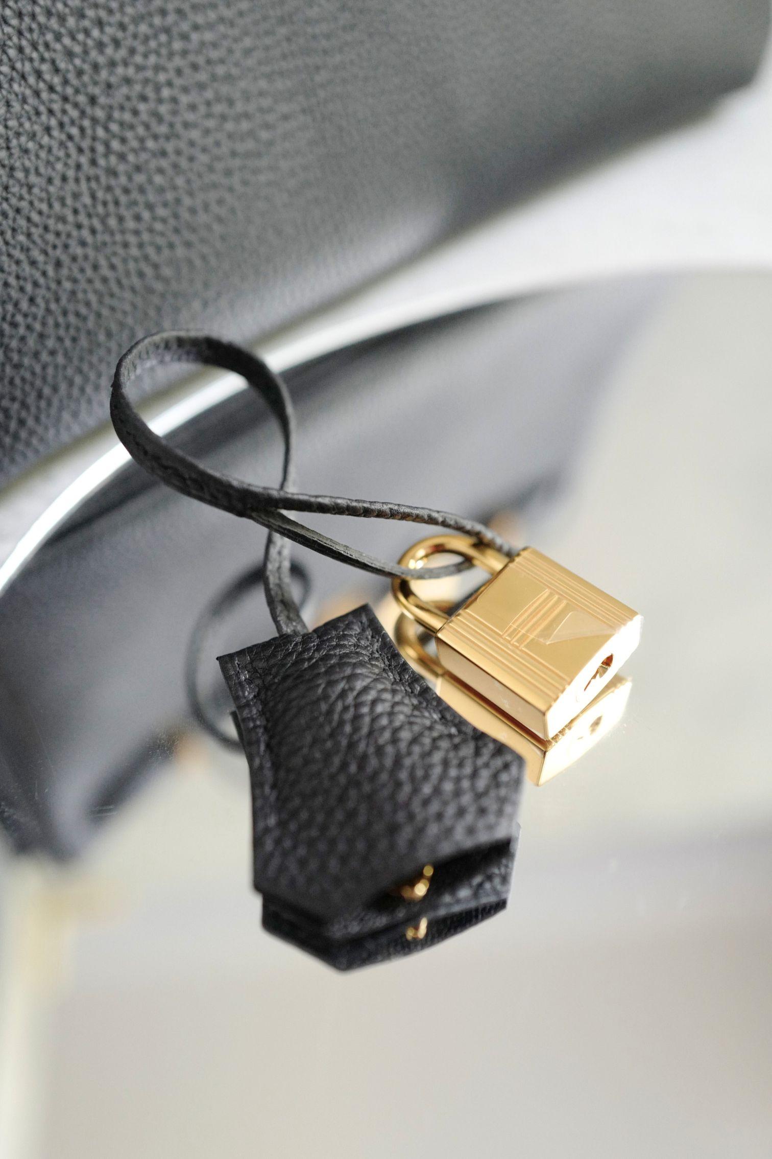 Nuovo Hermes Birkin 25 Noir Nero Togo Hardware Oro in vendita 9