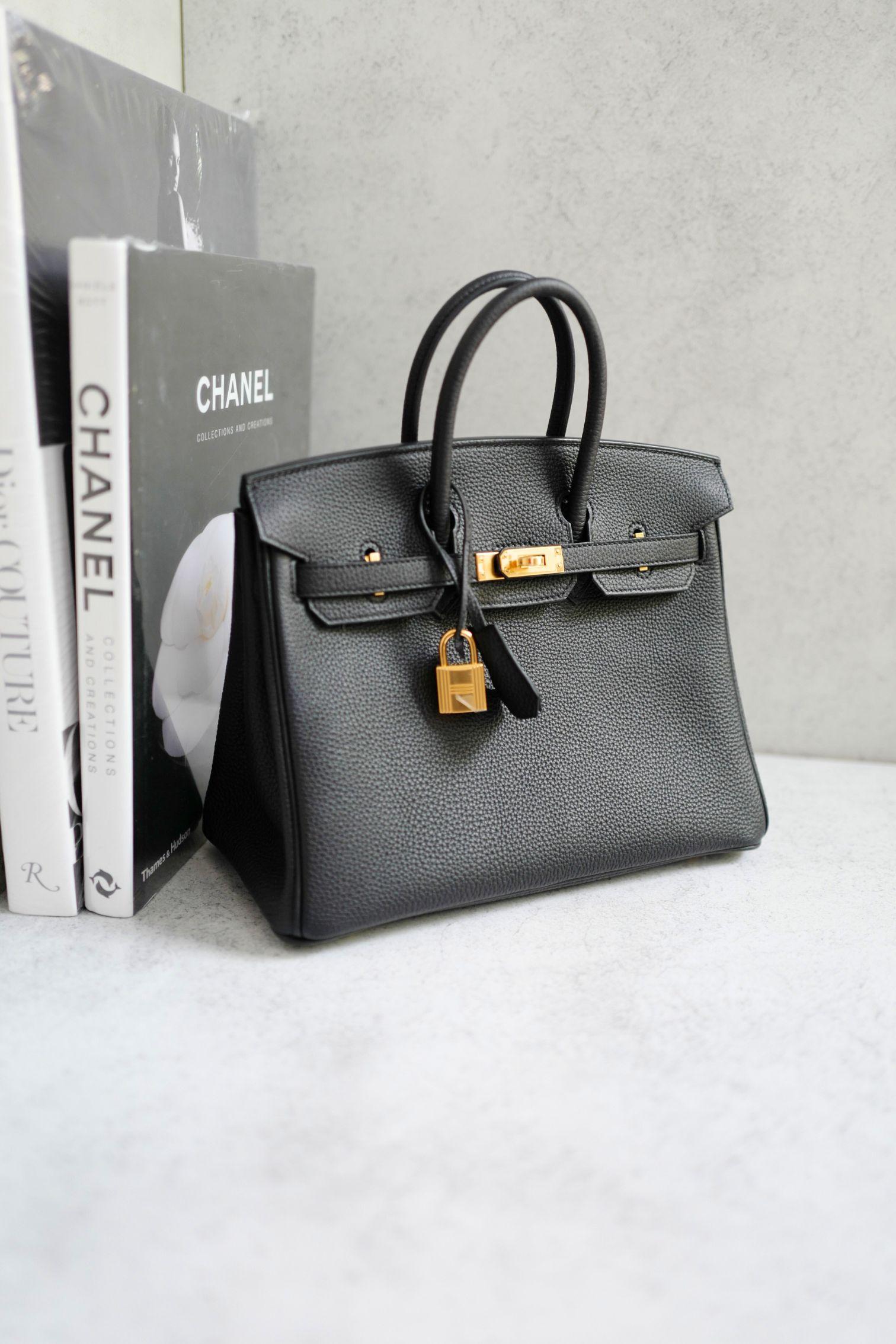 Nuovo Hermes Birkin 25 Noir Nero Togo Hardware Oro in vendita 16