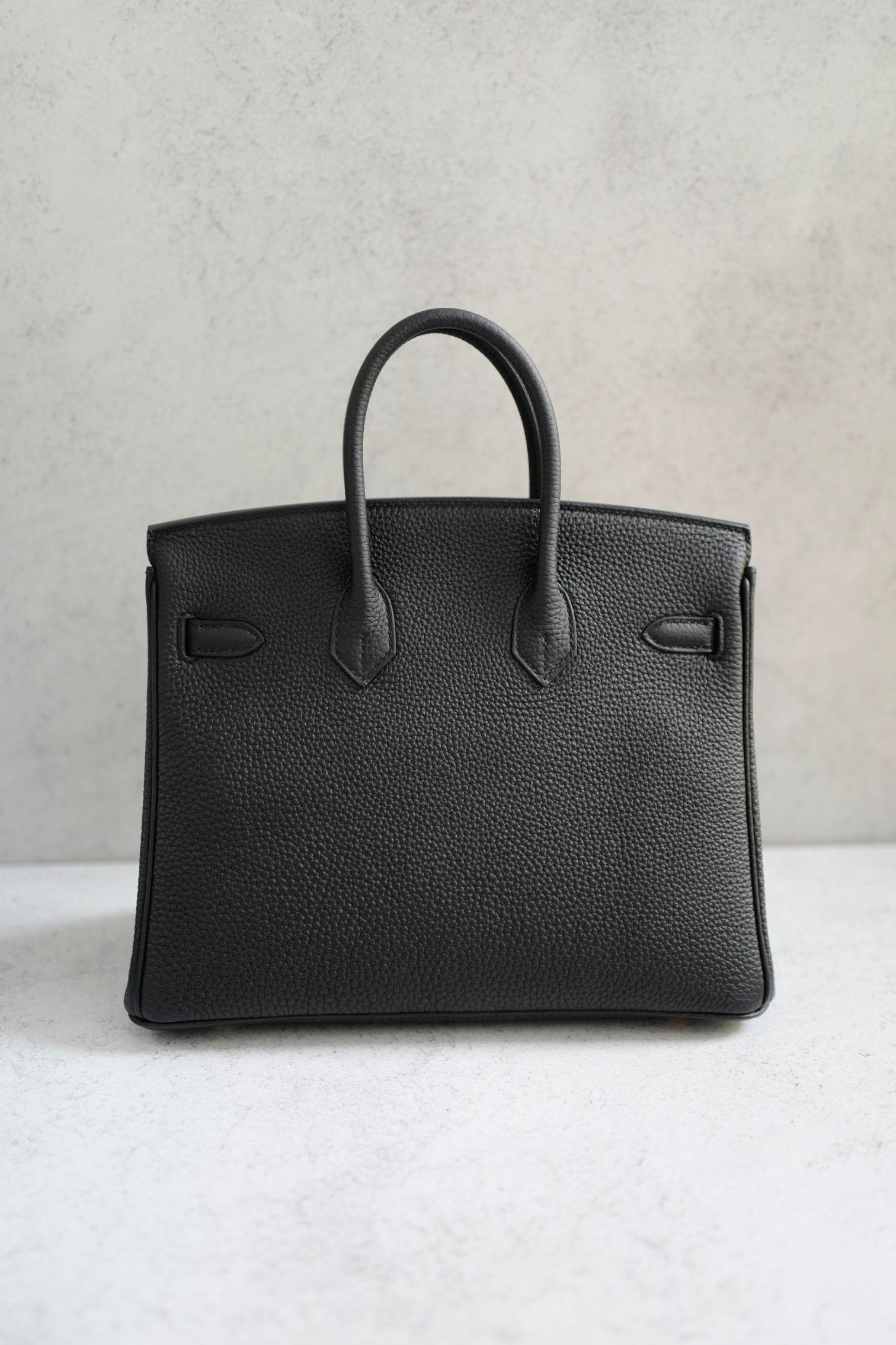 Donna Nuovo Hermes Birkin 25 Noir Nero Togo Hardware Oro in vendita