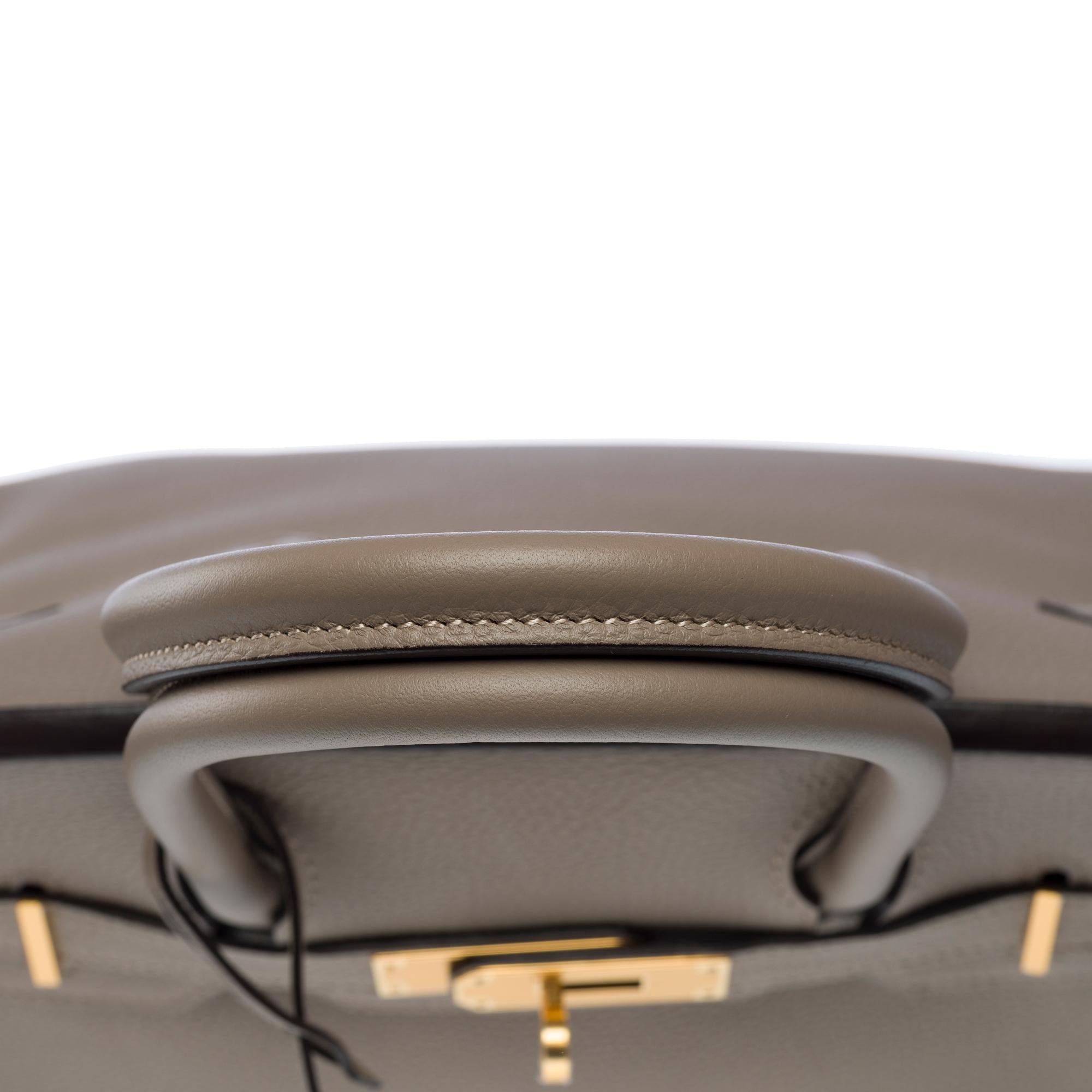 Nuevo bolso Hermes Birkin 30 en piel de becerro Gris Asfalto Togo, GHW 5