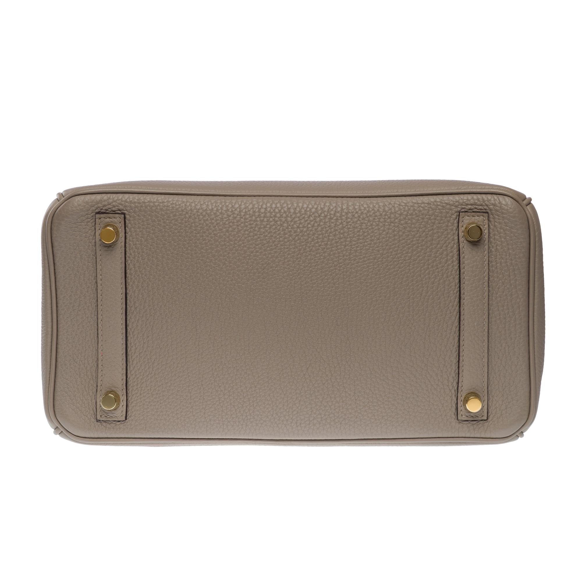 Nuevo bolso Hermes Birkin 30 en piel de becerro Gris Asfalto Togo, GHW 6