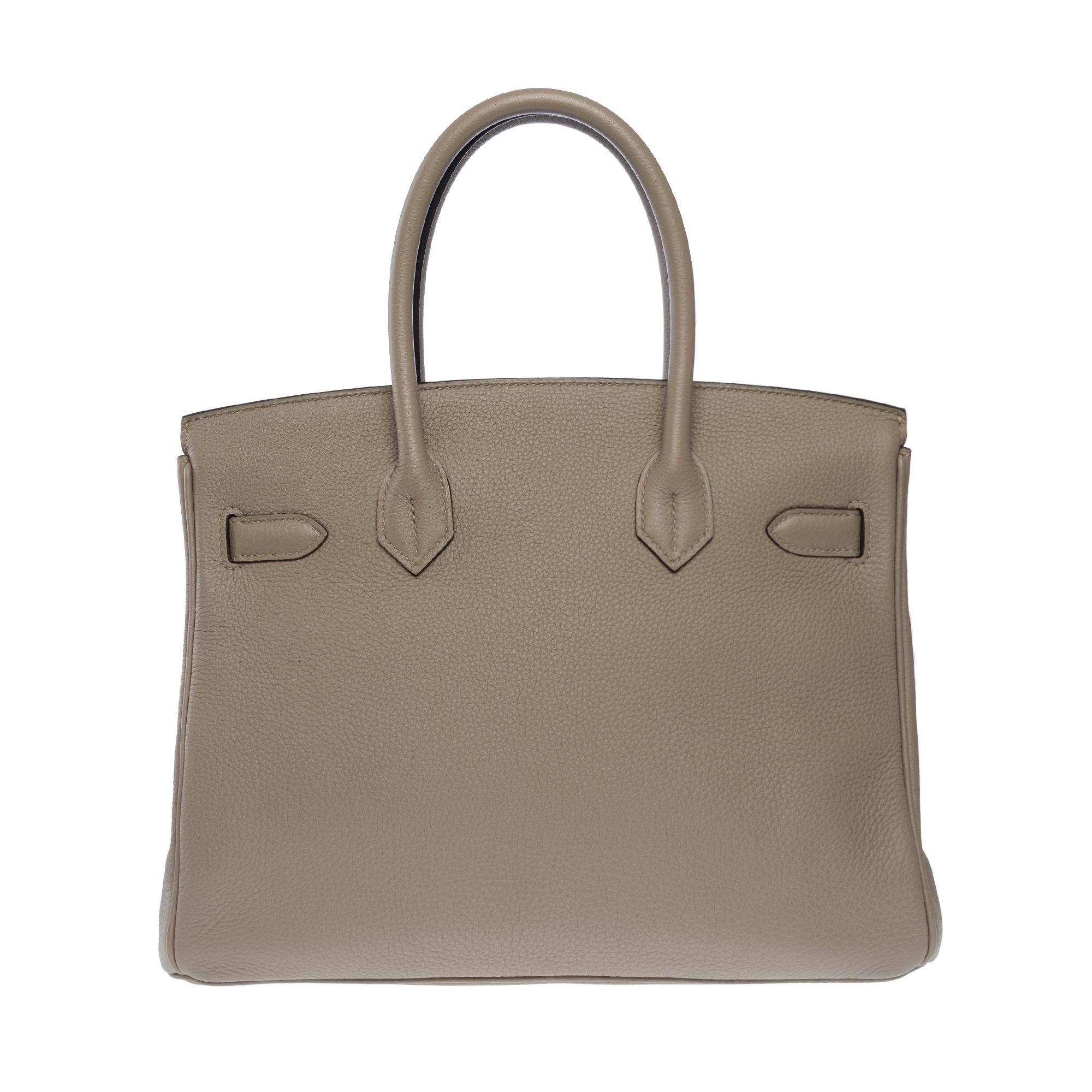 Nuevo bolso Hermes Birkin 30 en piel de becerro Gris Asfalto Togo, GHW en Nuevo Estado en Paris, IDF