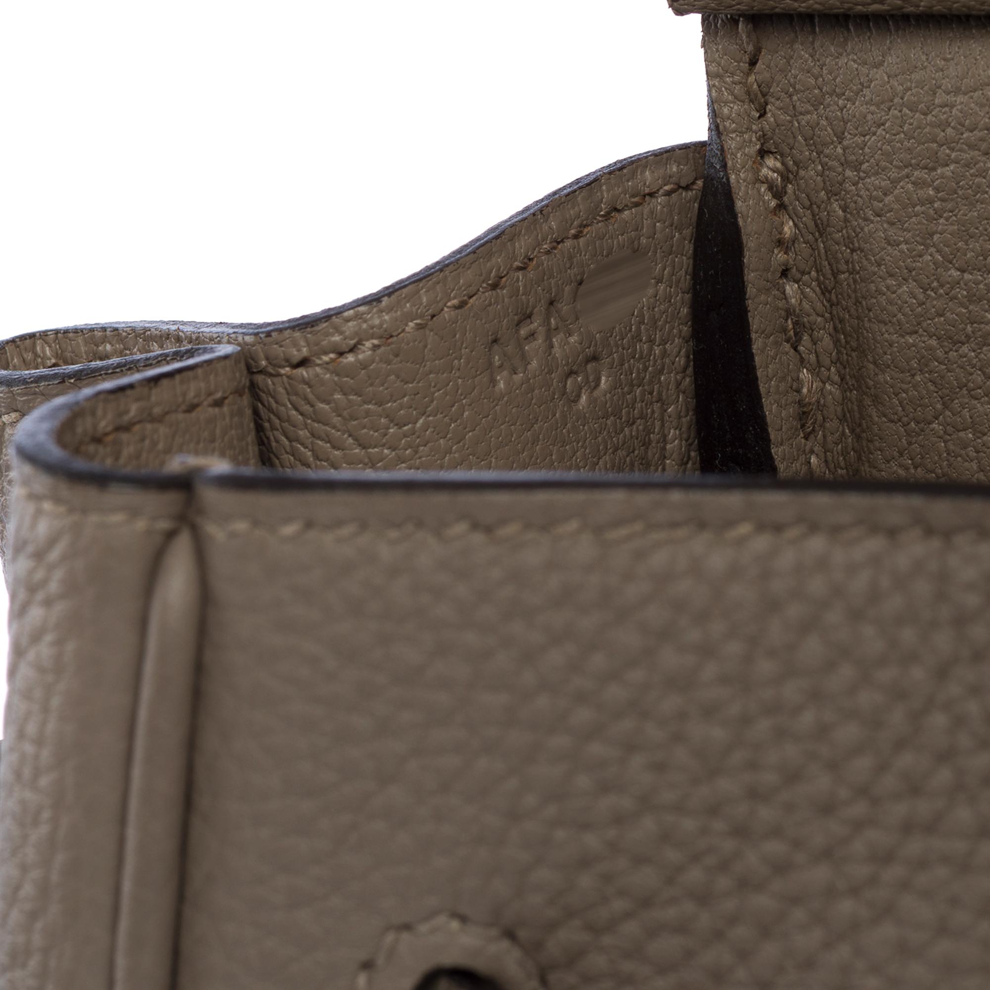 Nuevo bolso Hermes Birkin 30 en piel de becerro Gris Asfalto Togo, GHW 3