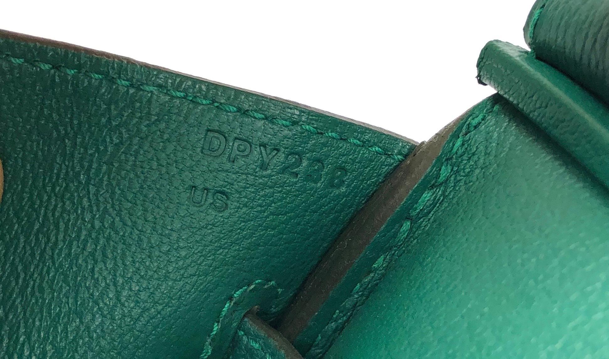 New Hermes Birkin 30 Malachite Green Palladium Hardware  3