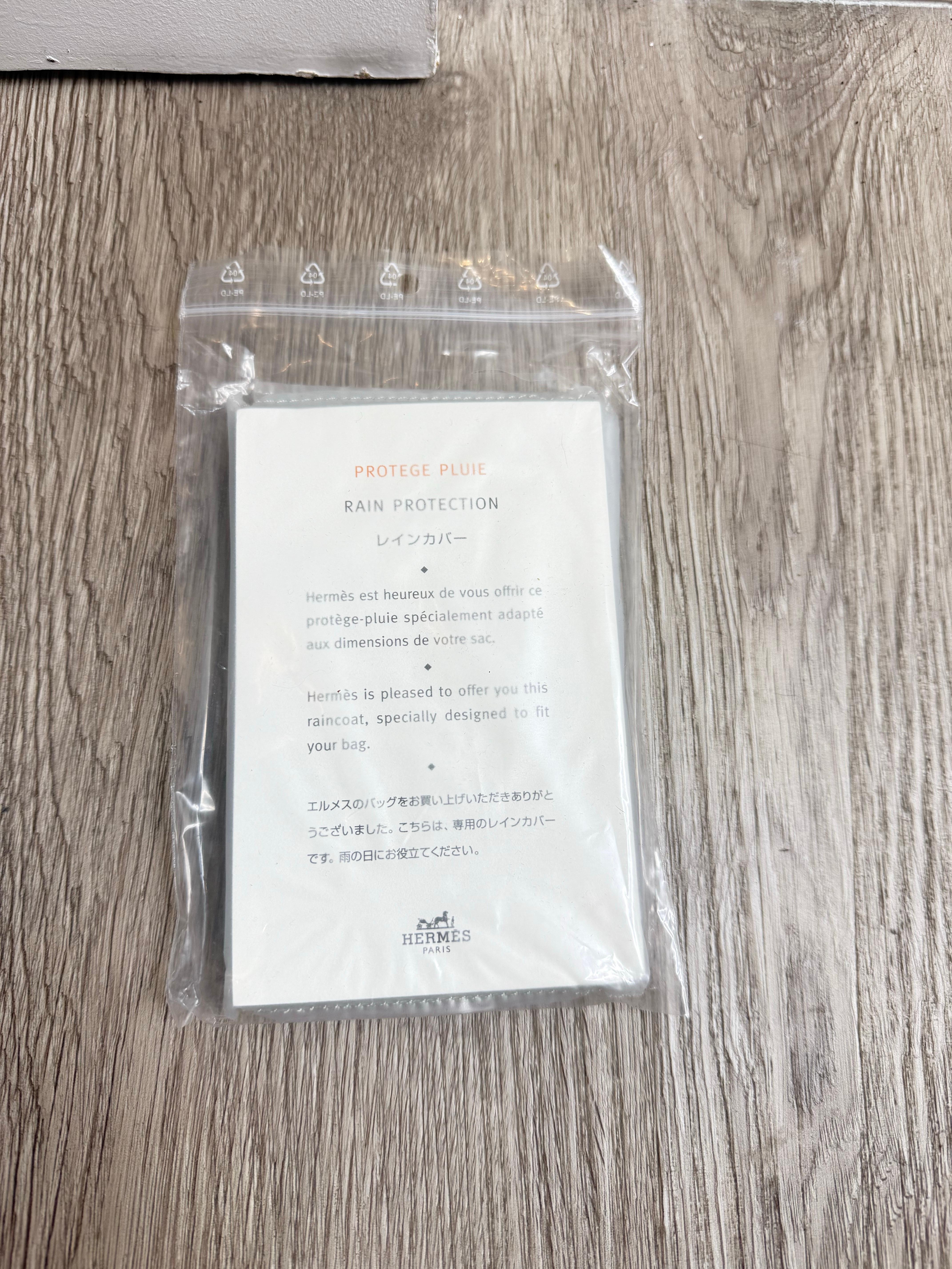 Women's or Men's New Hermes Birkin 35 / 40 Number 5 Rain Cover Jacket Protector For Sale