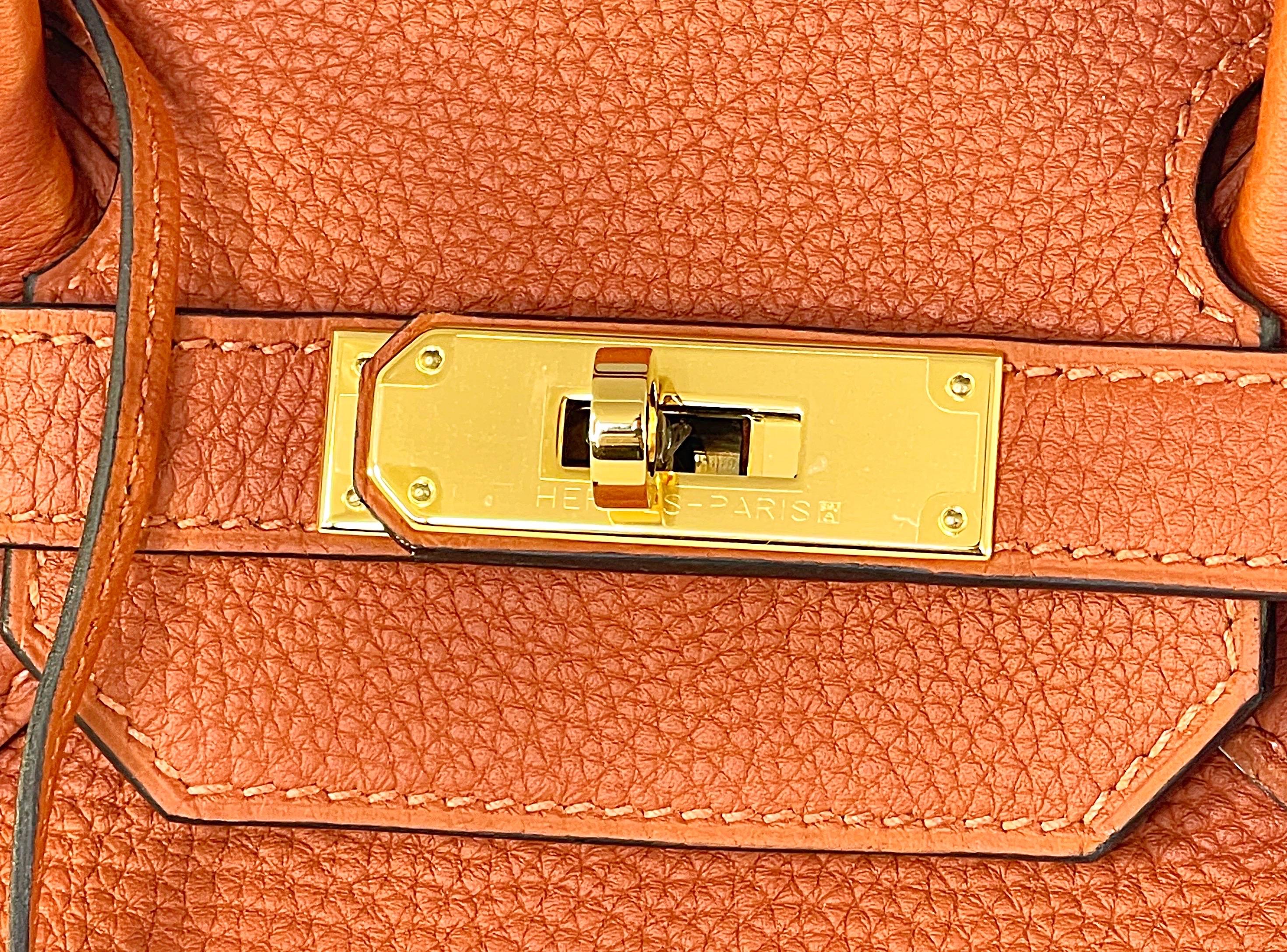 New Hermes Birkin 35 Cuivre / Copper Togo Leather Bag Gold Hardware 2016 6